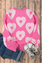 Load image into Gallery viewer, Bonbon Pearl Beaded Heart Drop Shoulder Sweater | Tops/Sweaters & Cardigans