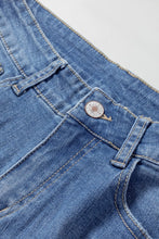 Load image into Gallery viewer, Casual Floral Patchwork Rolled Hem Denim Shorts