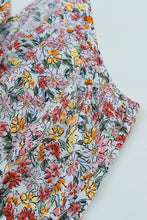 Load image into Gallery viewer, Multicolor Wrapped V Neck Floral Tank Crop Top | Tops/Crop Tops