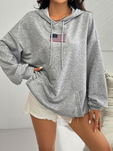 Load image into Gallery viewer, Drawstring US Flag Hoodie
