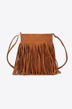 Load image into Gallery viewer, Leather Fringe Sling Cross Body Bag