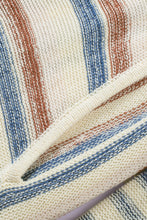 Load image into Gallery viewer, Multicolor Striped Knit Kangaroo Pocket Hooded Sweater | Tops/Sweaters & Cardigans