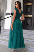 Load image into Gallery viewer, Formal Gown | Sequin V-Neck Mesh Maxi Dress