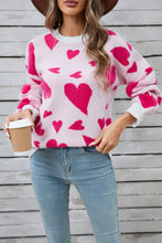 Load image into Gallery viewer, Angel Wings Heart Contrast Sweater