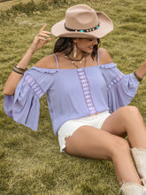 Load image into Gallery viewer, Womens Blouse | Square Neck Flare Sleeve Blouse | blouse