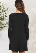 Load image into Gallery viewer, Round Neck Long Sleeve Mini Dress