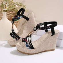 Load image into Gallery viewer, Braided Strap Wedge Sandals