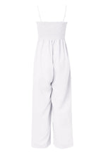 Load image into Gallery viewer, Womens Jumpsuit | Smocked Spaghetti Strap Wide Leg Jumpsuit | jumpsuit