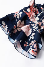 Load image into Gallery viewer, Blue Ruffle Off Shoulder Flounce Sleeve Floral Blouse | Tops/Blouses & Shirts