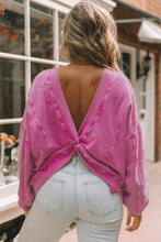 Load image into Gallery viewer, Oversized Sweatshirt | Rose Exposed Seam Twist Open Back