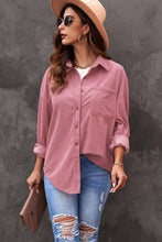 Load image into Gallery viewer, Pink Corduroy Button Pocket Shirt | Tops/Blouses & Shirts