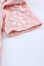 Load image into Gallery viewer, Pink Floral Lace Ruched Bubble Sleeve Top | Tops/Tops & Tees