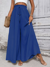 Load image into Gallery viewer, Wide Leg Pants | Tied High Waist Wide Leg Pants