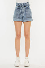 Load image into Gallery viewer, Blue Jean Shorts | Kancan Ultra High Rise Paperbag Blue Denim Shorts | Blue Jeans