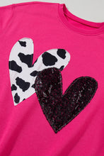 Load image into Gallery viewer, Graphic Sweatshirt | Strawberry Pink Double Heart Patch