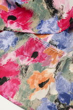 Load image into Gallery viewer, Multicolour Floral Tie Neck Bubble Sleeve Shift Dress | Dresses/Floral Dresses