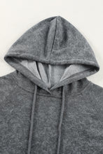 Load image into Gallery viewer, Gray Mineral Wash Kangaroo Pocket Drawstring Pullover Hoodie | Tops/Sweatshirts & Hoodies