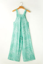 Load image into Gallery viewer, Moonlight Jade Printed Bib Wide Leg Overalls | Bottoms/Jumpsuits & Rompers