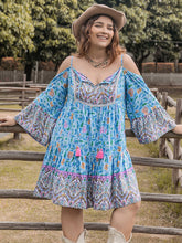 Load image into Gallery viewer, Plus Size Mini Dress | Long Sleeve Print Dress