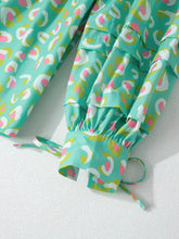 Load image into Gallery viewer, Tied Printed Long Sleeve Blouse