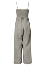 Load image into Gallery viewer, Womens Jumpsuit | Smocked Spaghetti Strap Wide Leg Jumpsuit | jumpsuit