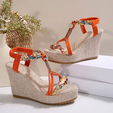 Load image into Gallery viewer, Braided Strap Wedge Sandals