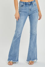 Load image into Gallery viewer, RISEN High Rise Frayed Hem Flare Jeans