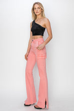 Load image into Gallery viewer, RISEN Pink Jeans | High Rise Side Slit Cargo Jeans