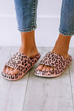 Load image into Gallery viewer, Pink Leopard Print Thick Sole Slip On Slippers | Shoes & Bags/Slippers