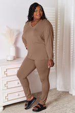 Load image into Gallery viewer, Basic Bae Full Size V-Neck Soft Rayon Long Sleeve Top and Pants Lounge Set | leggings