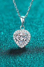 Load image into Gallery viewer, Moissanite Pendant Necklace-1 Carat Moissanite Heart Pendant Chain Necklace | moissanite necklace