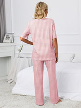 Load image into Gallery viewer, Womens Loungewear-Printed V-Neck Top and Pants Lounge Set | pajamas