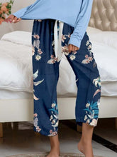 Load image into Gallery viewer, Womens Loungewear-Round Neck Top and Printed Pants Lounge Set | pajamas