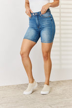 Load image into Gallery viewer, Judy Blue Full Size Tummy Control Double Button Bermuda Denim Shorts | Jean Shorts