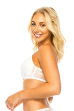 Load image into Gallery viewer, Womens Lingerie Bra-White Floral Lace Bra
