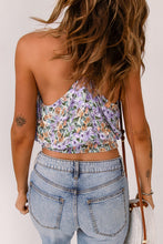 Load image into Gallery viewer, Womens Cami Top-Floral Elastic Waist Cropped Cami | Tops/Blouses & Shirts