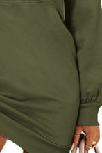 Load image into Gallery viewer, Womens Mini Dress-Half Zip Dropped Shoulder Mini Sweatshirt Dress | Dress