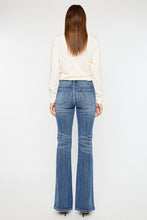 Load image into Gallery viewer, Blue Jeans-Kancan Cat's Whiskers High Waist Flare Blue Jeans | Blue Jeans
