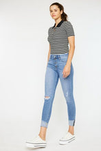 Load image into Gallery viewer, Kancan Distressed Cat's Whiskers Button Fly Jeans | Blue Jeans