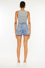 Load image into Gallery viewer, Blue Jean Shorts-Kancan Distressed Raw Hem Blue Denim Shorts | Jean Shorts