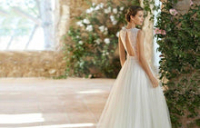 Load image into Gallery viewer, Lace Wedding Dress-V Neck Beach Bridal Gown | Wedding Dresses