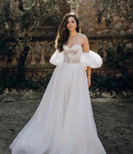 Load image into Gallery viewer, Beach Wedding Dress-Princess Beach Bridal Gown | Wedding Dresses