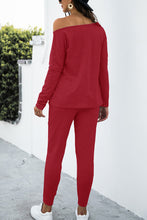 Load image into Gallery viewer, Womens Pants Set-Long Sleeve T-Shirt and Pants Set