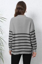 Load image into Gallery viewer, Womens Sweater-Mock Neck Long Sleeve Zip-Up Sweater