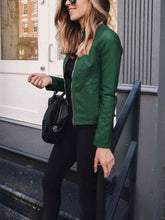 Load image into Gallery viewer, Womens Jacket-Casual Mock Neck Zip Up Jacket