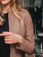 Load image into Gallery viewer, Womens Jacket-Casual Mock Neck Zip Up Jacket