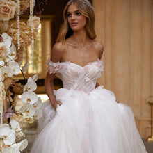 Load image into Gallery viewer, Off the Shoulder Wedding Dress- A-Line Princess Wedding Gown | Wedding Dresses
