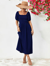 Load image into Gallery viewer, Women Dress-Off-Shoulder Balloon Sleeve Midi Dress | Dresses/Midi Dresses