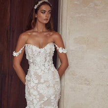 Load image into Gallery viewer, Mermaid Wedding Dress-Off Shoulder Lace Beach Wedding Dress | Wedding Dresses