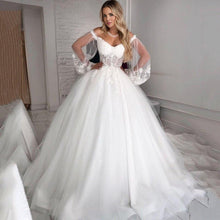 Load image into Gallery viewer, Off the Shoulder Wedding Dress- Lace Princess Wedding Dress | Wedding Dresses